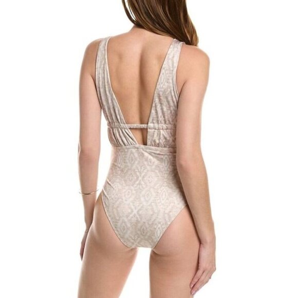 New! Ramy Brook Thorne Plunge Cut Out One Piece Swim Suit - Picture 2 of 8